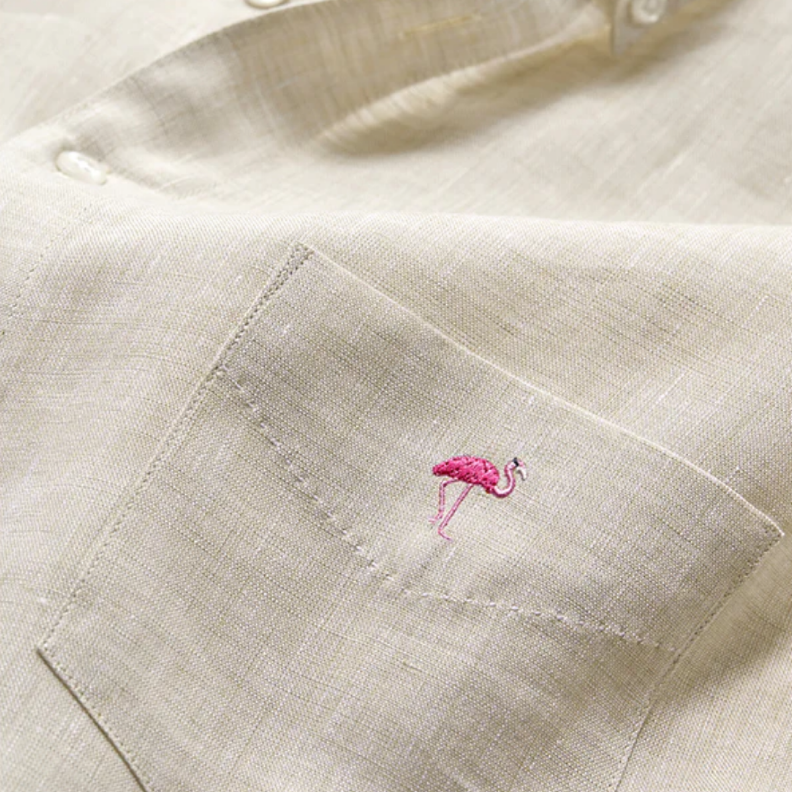 שמלת פשתן כפתורים ב'ז