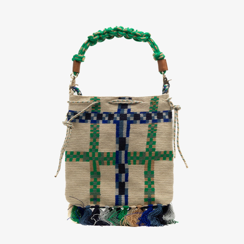 Zoe Bag תיק עם ידית מקרמה ופרנזים
