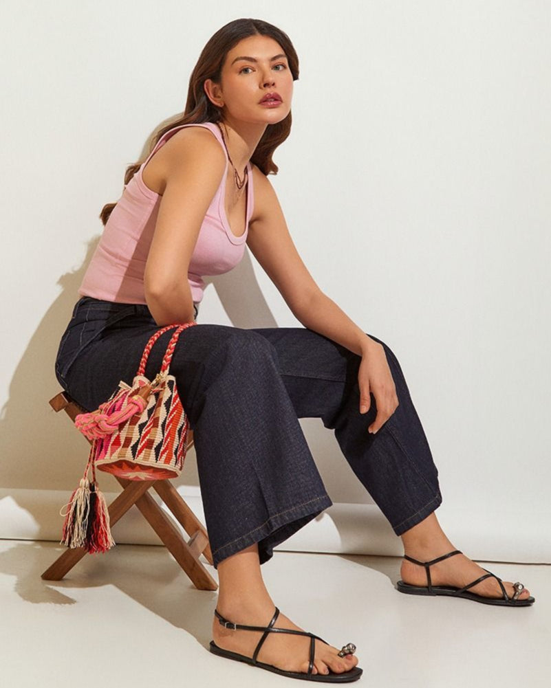 Crossbody M תיק עם ידית מקרמה