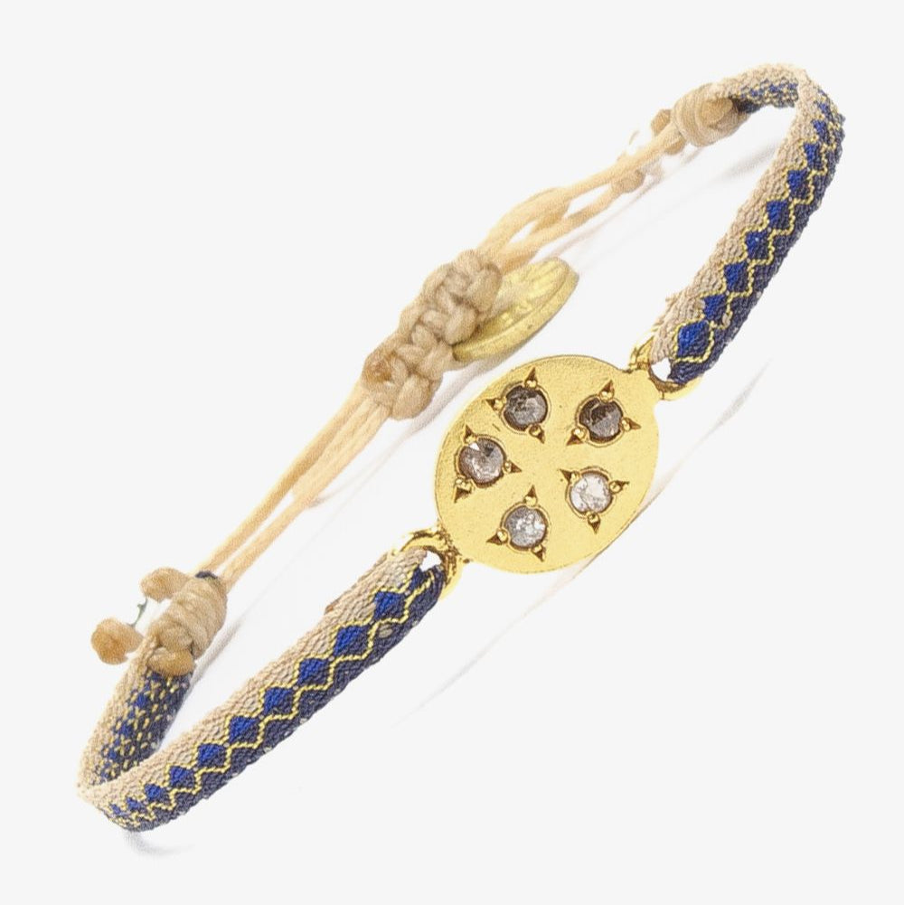 סט צמידים כחול/זהב